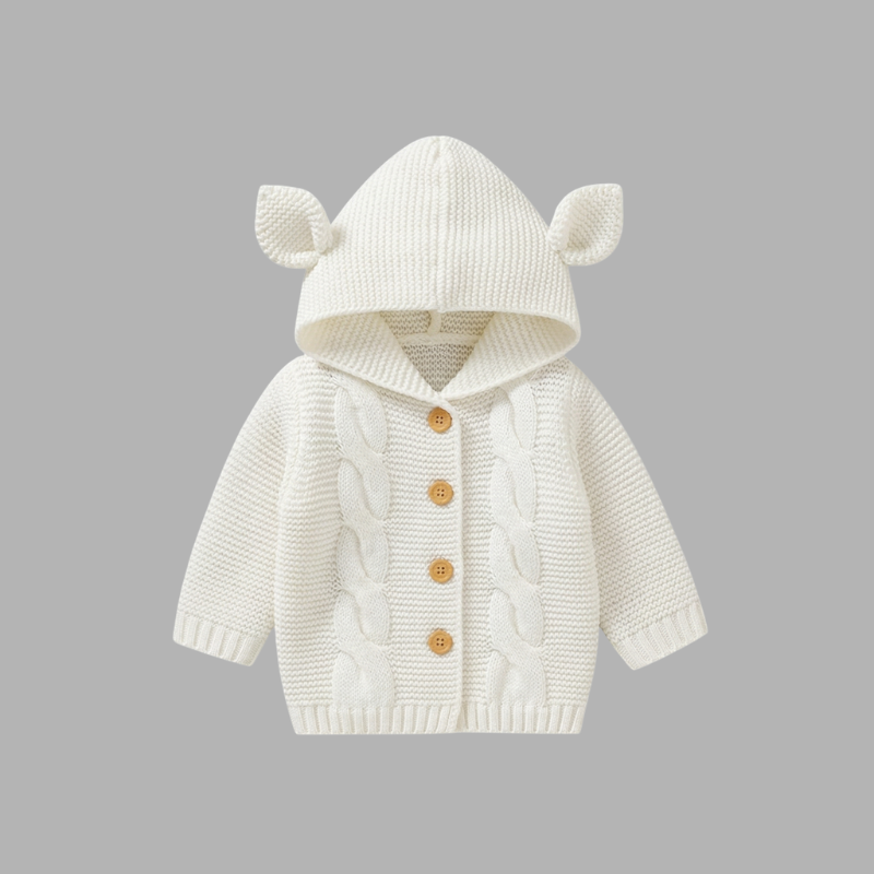 Adorable Baby Hoodie Cardigan – Cozy Sweater with Cute Animal Ears