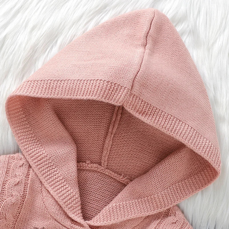 Stylish Baby Girl Coat – Long Sleeve Embroidered Knit Jacket