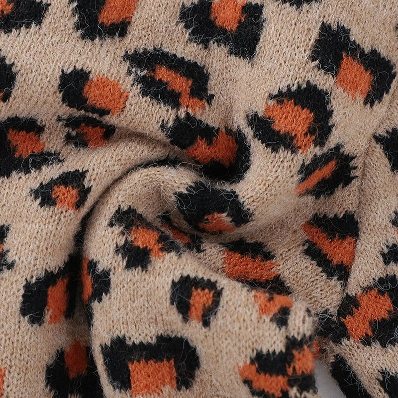 Trendy Baby Girl Leopard Print Cardigan – Cozy & Stylish Knit Sweater