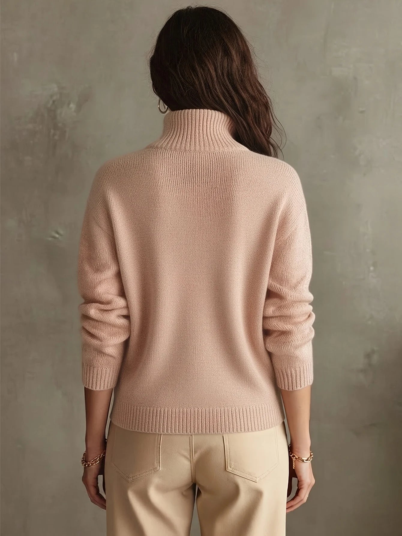 Carlotta | Quarter-Zip Ribbed Knit Sweater - Cozy Casual Knitwear