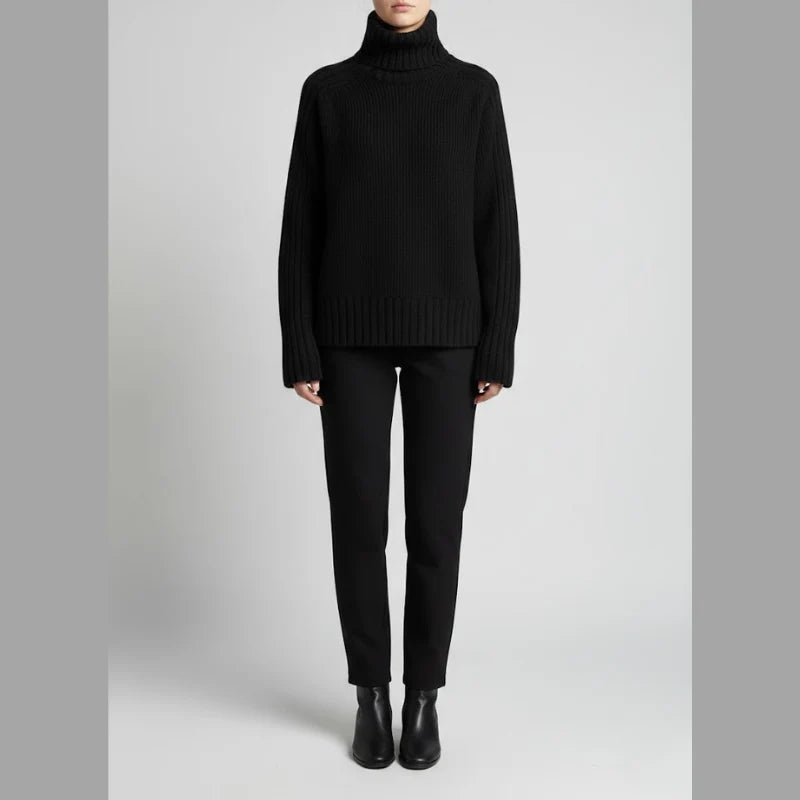 Women's Minimalist Knit Sweater – Soft Lightweight Women’s Pullover for All-Season Comfort