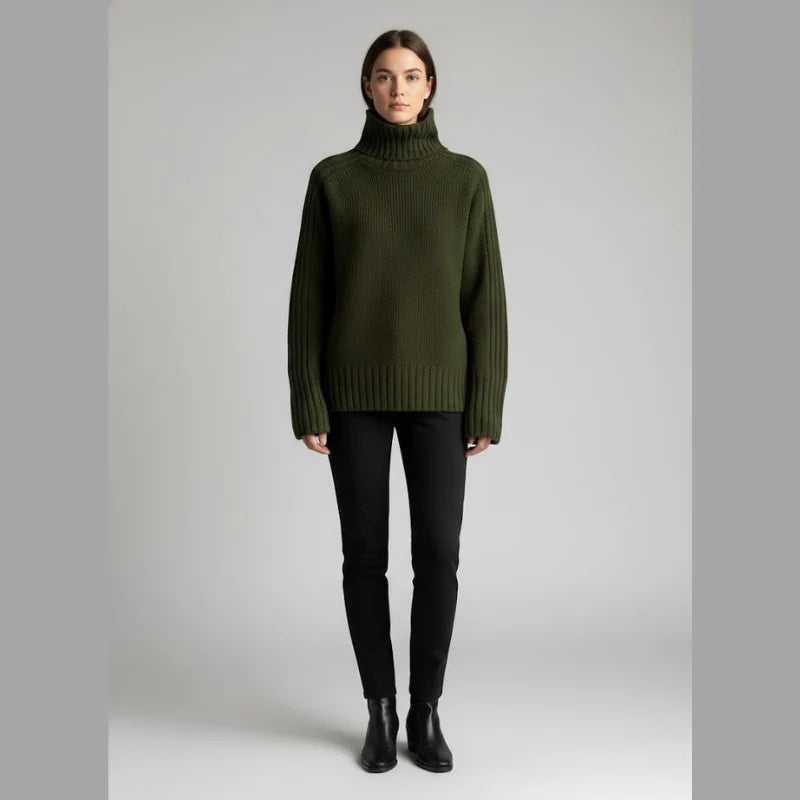 Women's Minimalist Knit Sweater – Soft Lightweight Women’s Pullover for All-Season Comfort