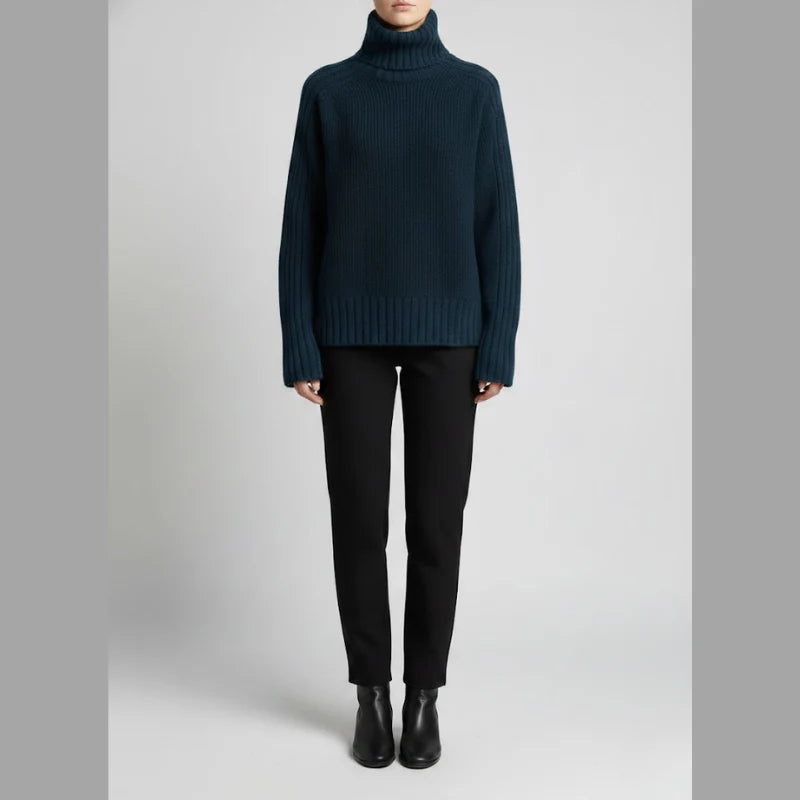 Women's Minimalist Knit Sweater – Soft Lightweight Women’s Pullover for All-Season Comfort