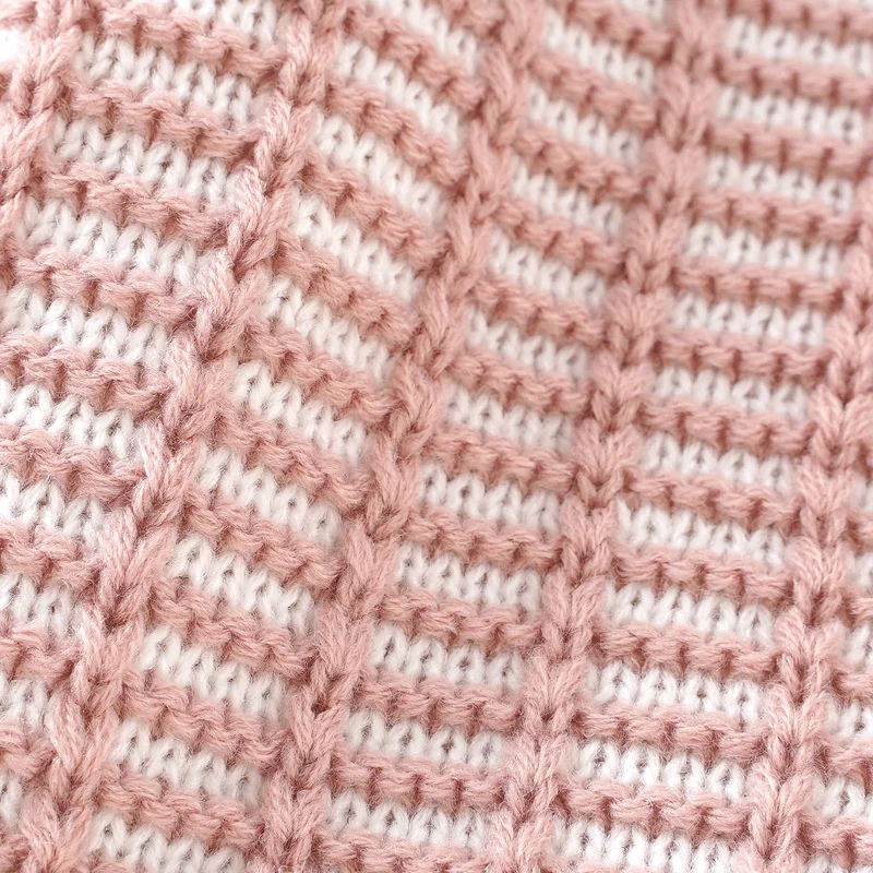 Handcrafted Newborn Knit Sweater – Cozy Striped Pattern Baby Pullover