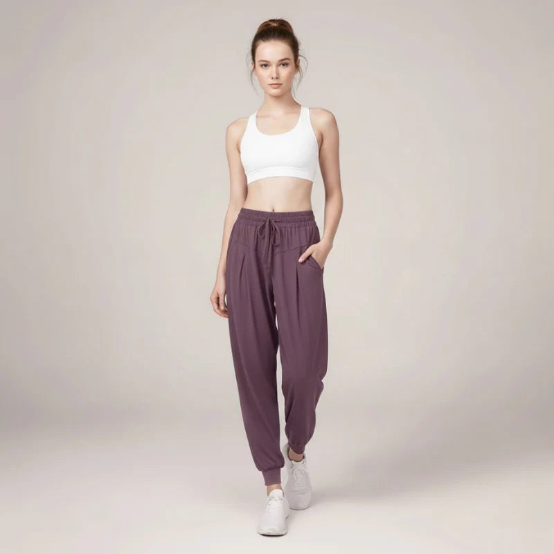 Women’s High-Waist Relaxed Fit Trousers – Casual Loose Straight-Leg Pants