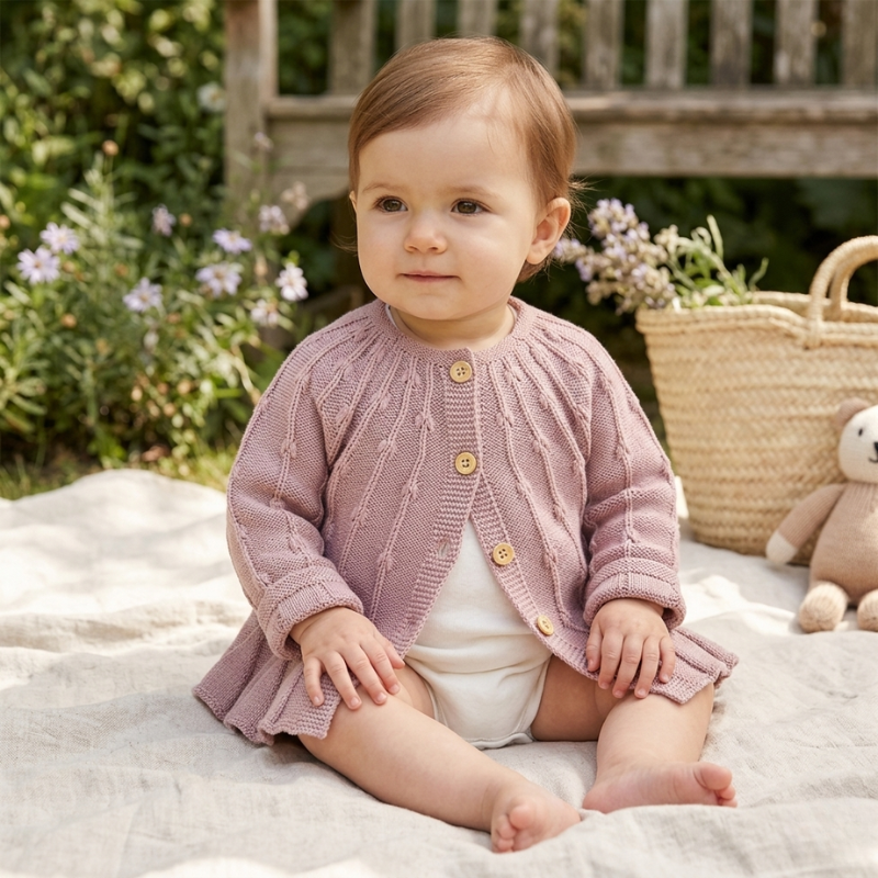 Premium Handcrafted Baby Knit Sweater – Ultra-Soft Cozy Cardigan