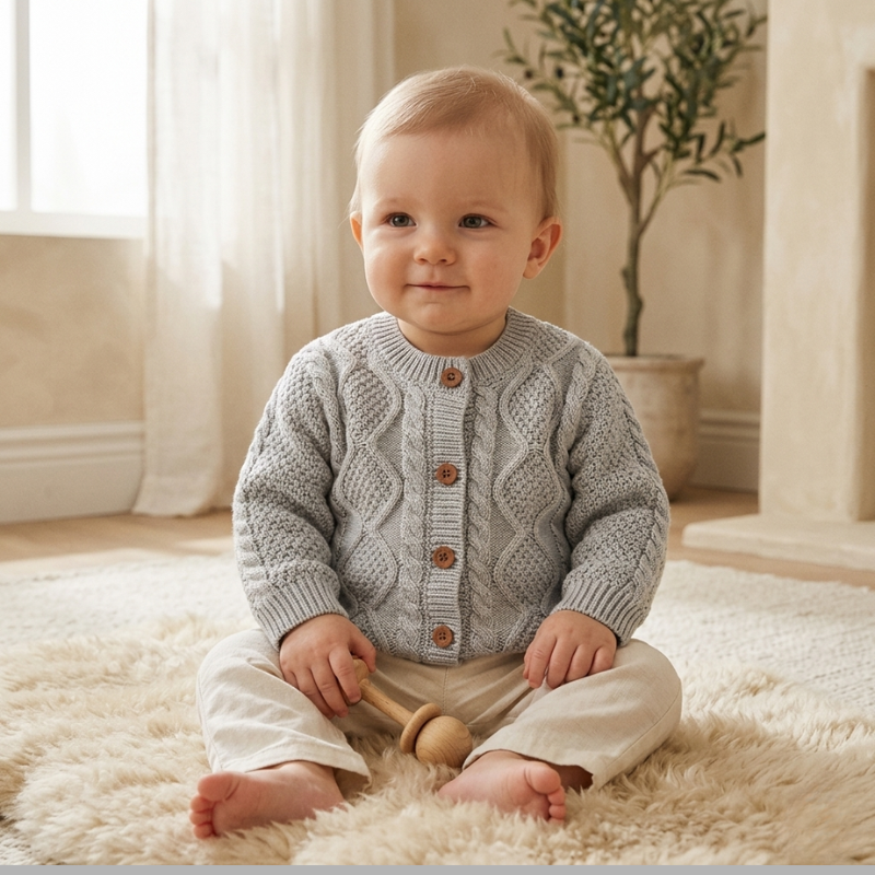 Premium Baby Knit Sweater Coat – Soft & Cozy Infant Outerwear