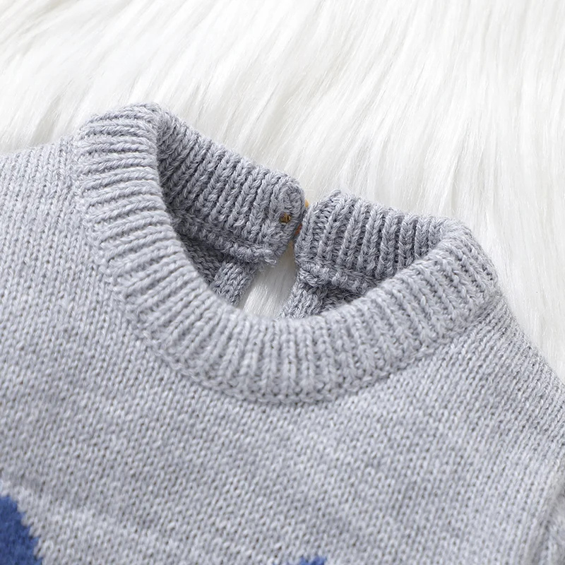 Baby Boy’s Knitted Romper – Cozy & Soft Newborn Outfit