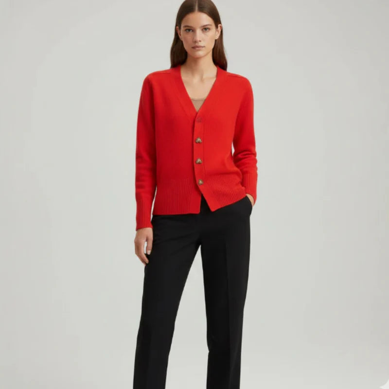 Women’s Relaxed Fit V-Neck Knit Cardigan – Open Front Sweater Jacket, Cozy Lightweight Layering Knitwear for Everyday Casual Style