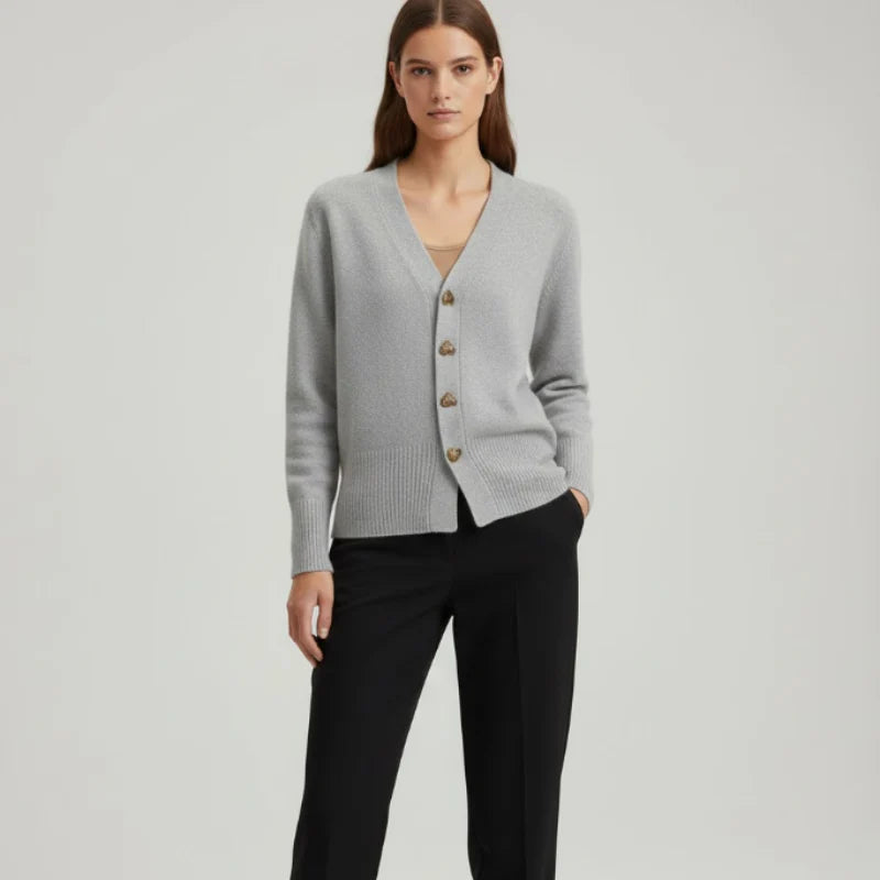 Women’s Relaxed Fit V-Neck Knit Cardigan – Open Front Sweater Jacket, Cozy Lightweight Layering Knitwear for Everyday Casual Style
