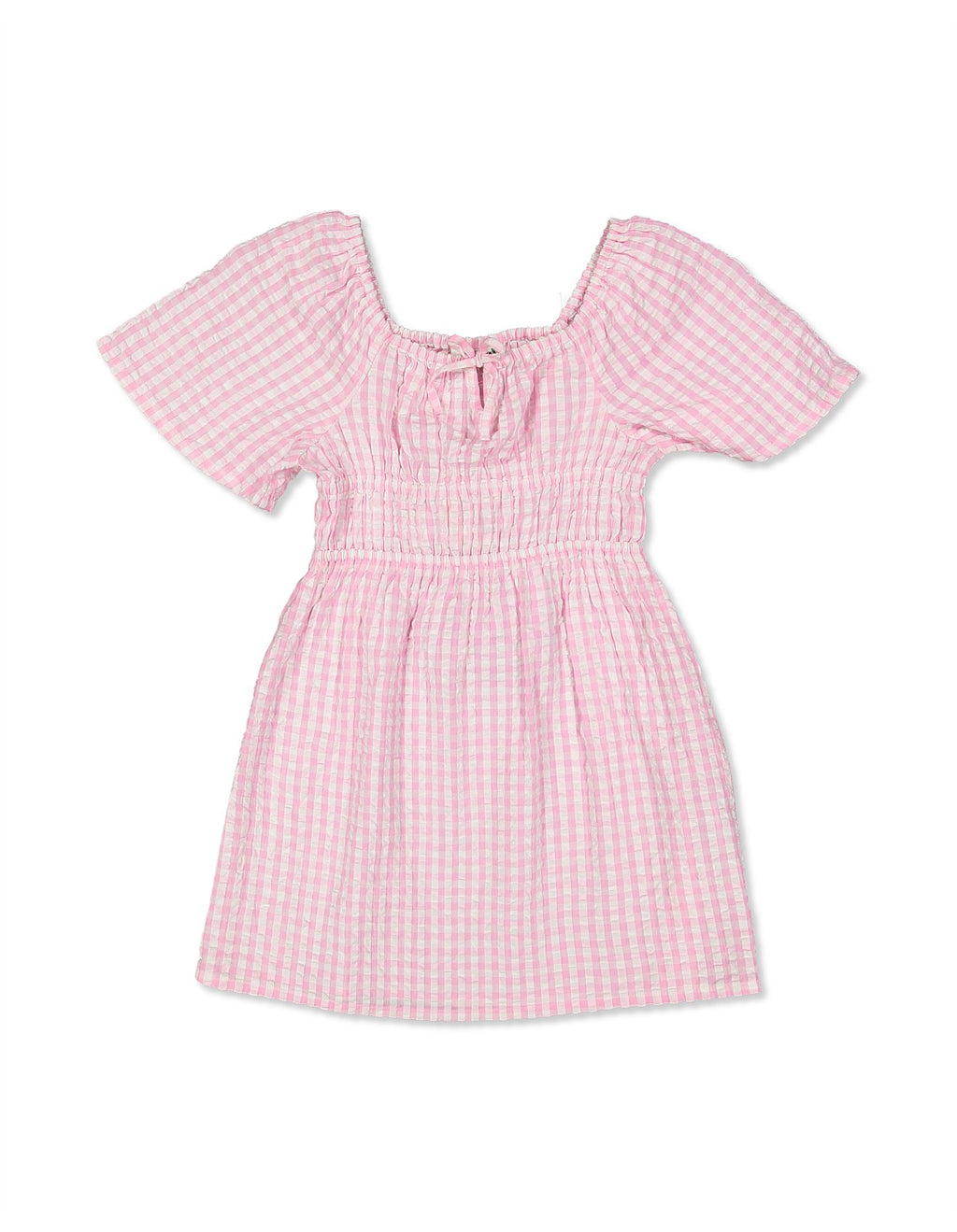 Daisy Plaid Summer Dress – Cute Floral Check Pattern Casual Outfit