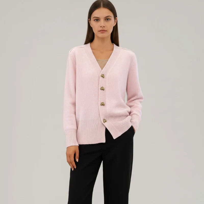 Women’s Relaxed Fit V-Neck Knit Cardigan – Open Front Sweater Jacket, Cozy Lightweight Layering Knitwear for Everyday Casual Style