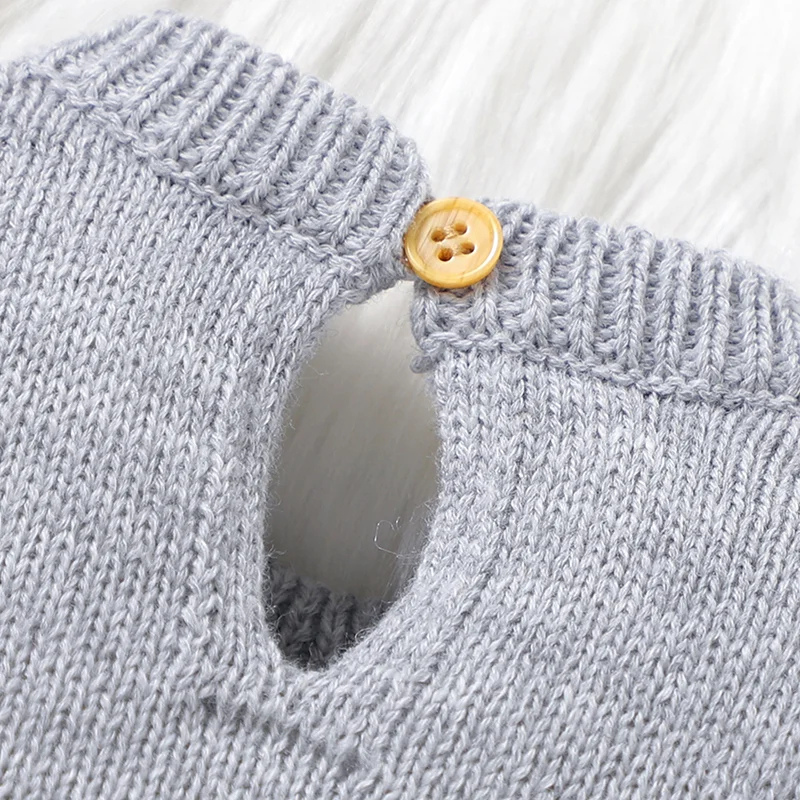 Baby Boy’s Knitted Romper – Cozy & Soft Newborn Outfit