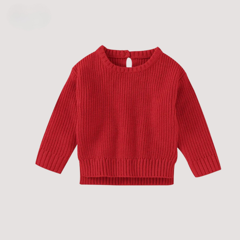Baby knitted sweater - Unisex cotton sweater for soft warmth and style