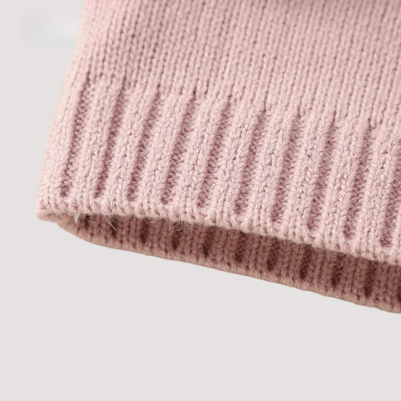 Cute girls sweater - Cozy knitted sweater with embroidered bird