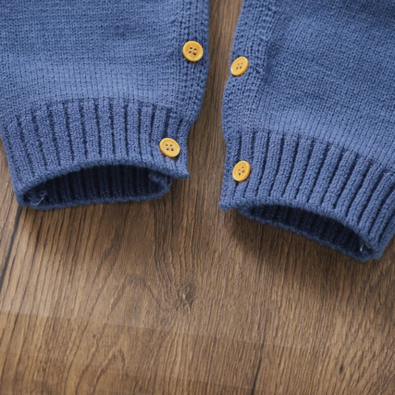 Cozy Baby Bear Jumpsuit – Warm fleece romper for comfort in autumn and winter