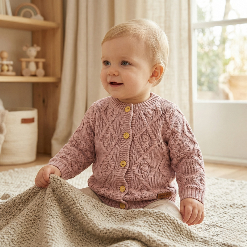 Soft Knitted Baby Sweater – Cozy Newborn Pullover