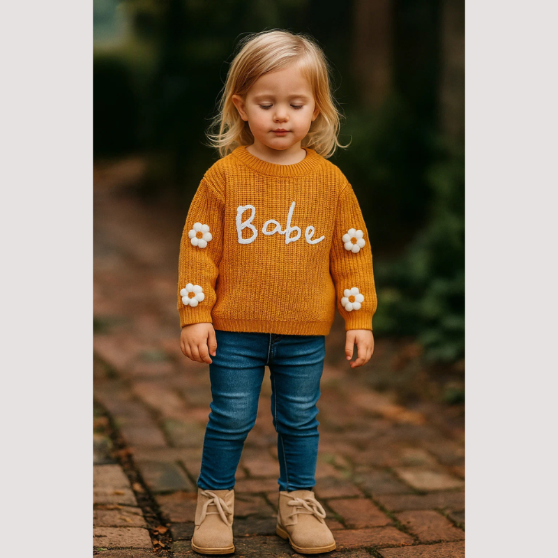 Soft handmade crocheted baby coat - cute warm sweater for girls