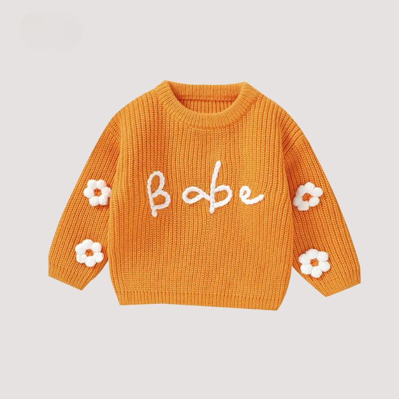 Soft handmade crocheted baby coat - cute warm sweater for girls