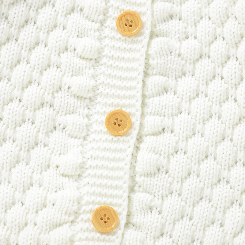 Baby’s Cozy Knitted Hoodie Romper – Long Sleeve Newborn Jumpsuit