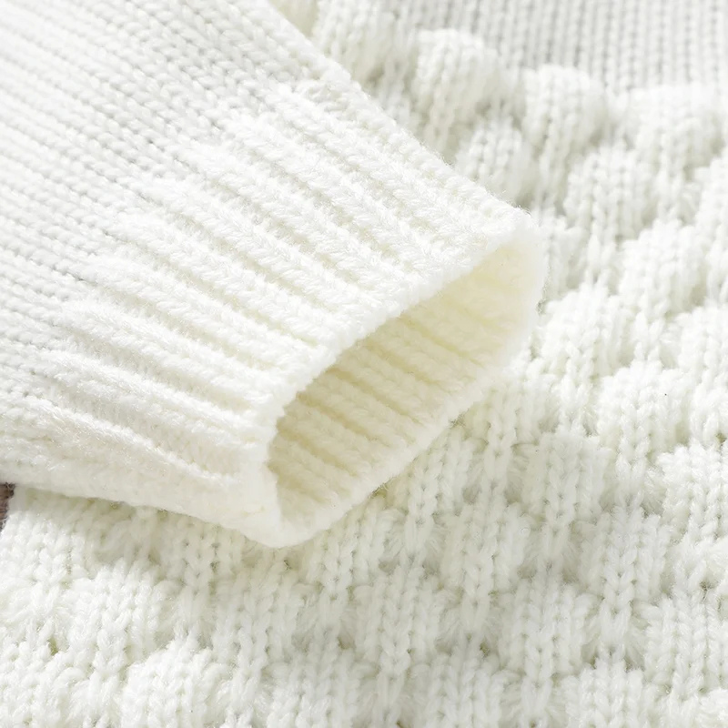 Baby’s Cozy Knitted Hoodie Romper – Long Sleeve Newborn Jumpsuit