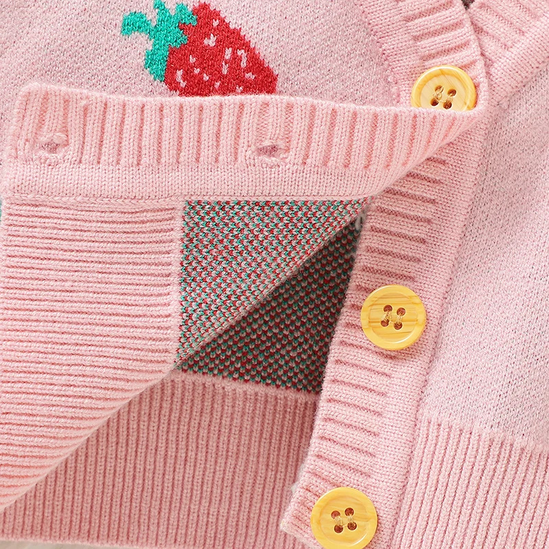 Kids’ Strawberry Knit Cardigan – Adorable Cozy Sweater for Everyday Play