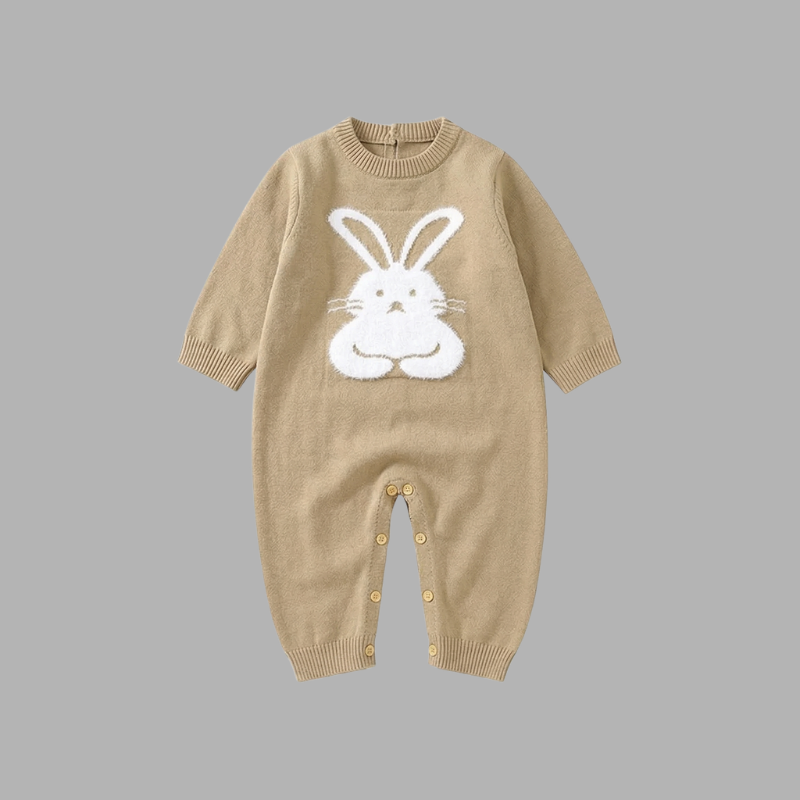 Cozy Infant Winter Sweater Overalls – Warm Knitted Outfit for Baby Boys & Girls