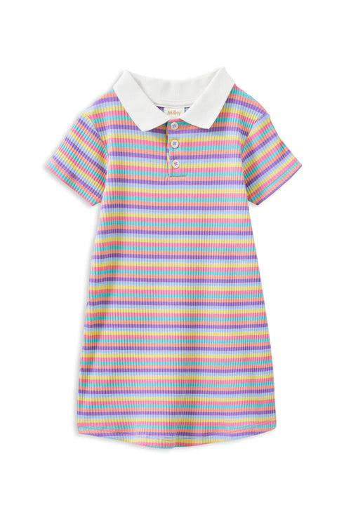 Children’s Multi-Color Rib Dress – Trendy Casual Wear Look