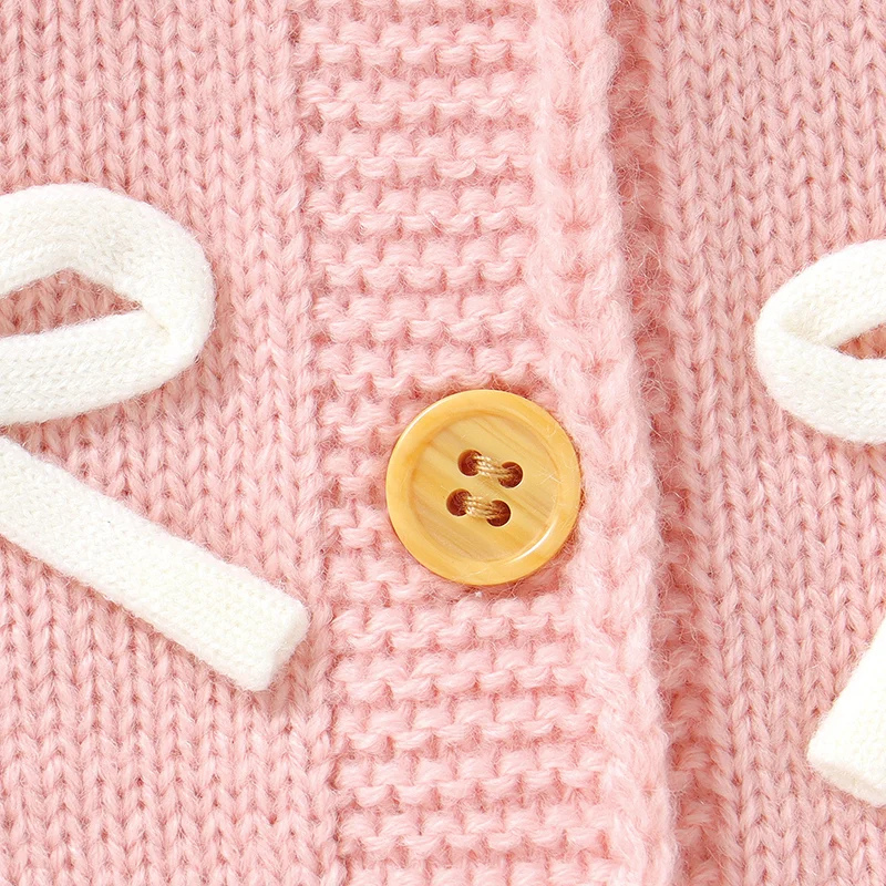 Adorable Baby Girl Bow Knit Cardigan – Cozy & Stylish Sweater