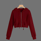 Audrey | Trendy Cropped Hoodie – Cozy Streetwear Pullover for Chic Cold-Weather Looks