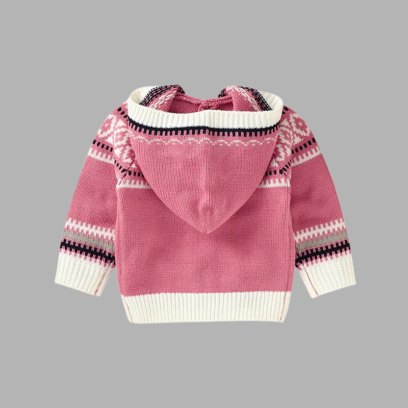 Cozy Knitted Baby Hoodie Cardigan – Soft & Warm Newborn Sweater
