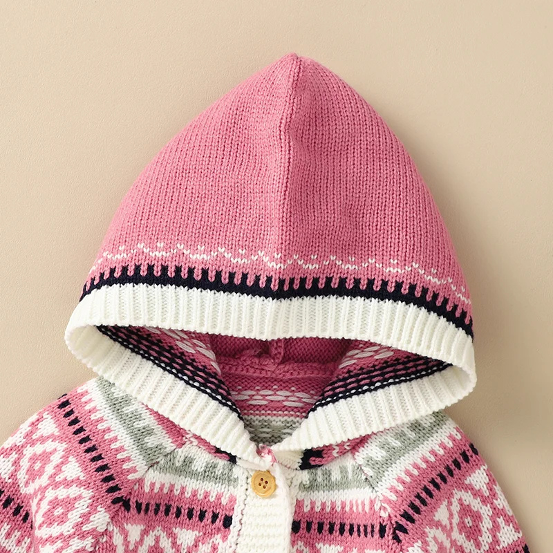 Cozy Knitted Baby Hoodie Cardigan – Soft & Warm Newborn Sweater