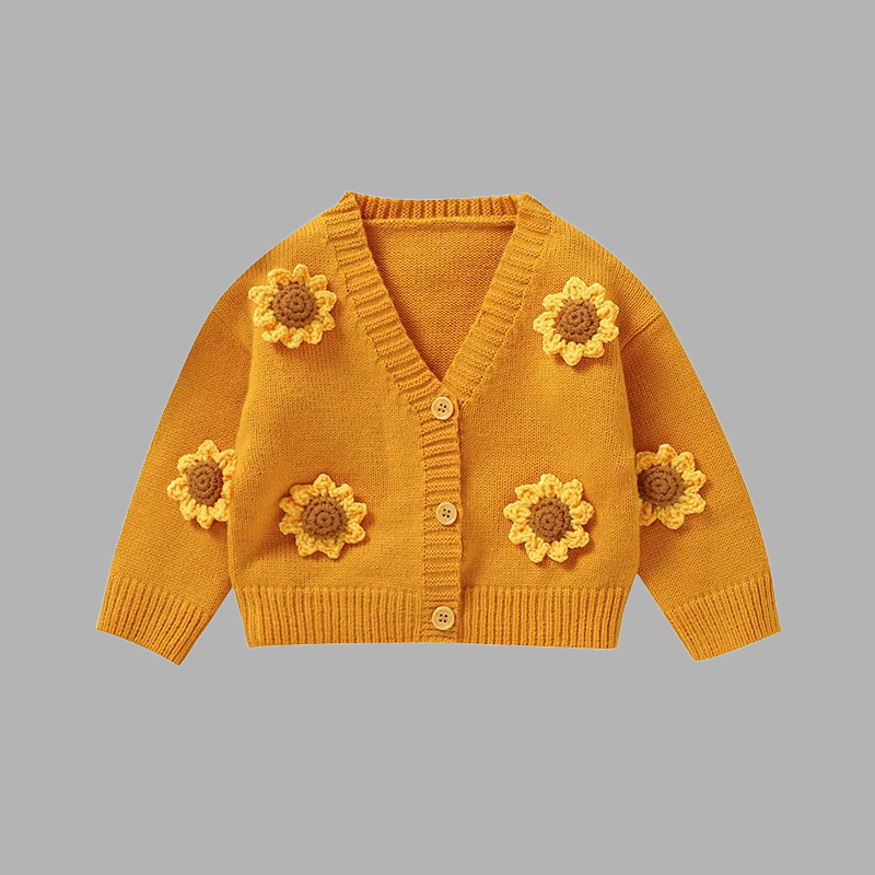 Cozy Chunky Knit Baby Cardigan – Soft & Warm Sweater