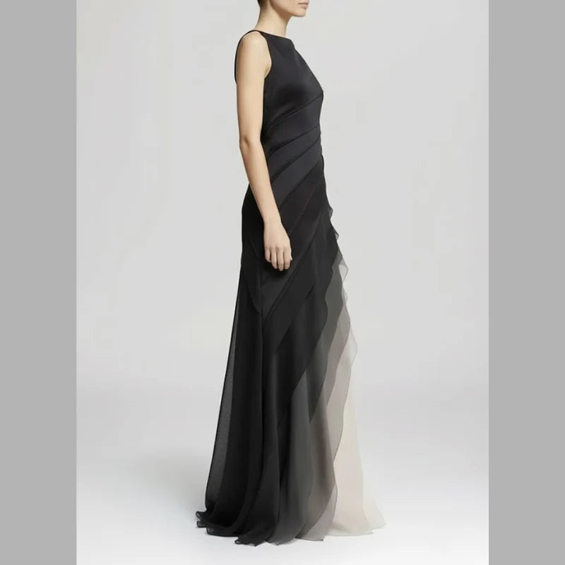 Women’s Sleeveless Formal Maxi Dress – Sophisticated Evening Wear with Elegant Flowing Silhouette