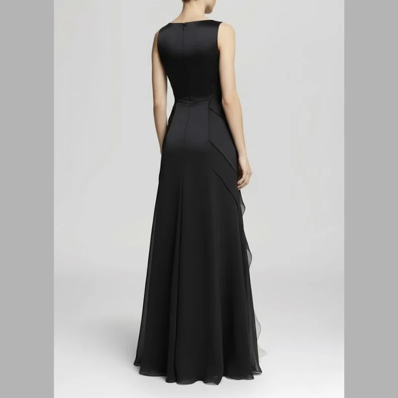 Women’s Sleeveless Formal Maxi Dress – Sophisticated Evening Wear with Elegant Flowing Silhouette