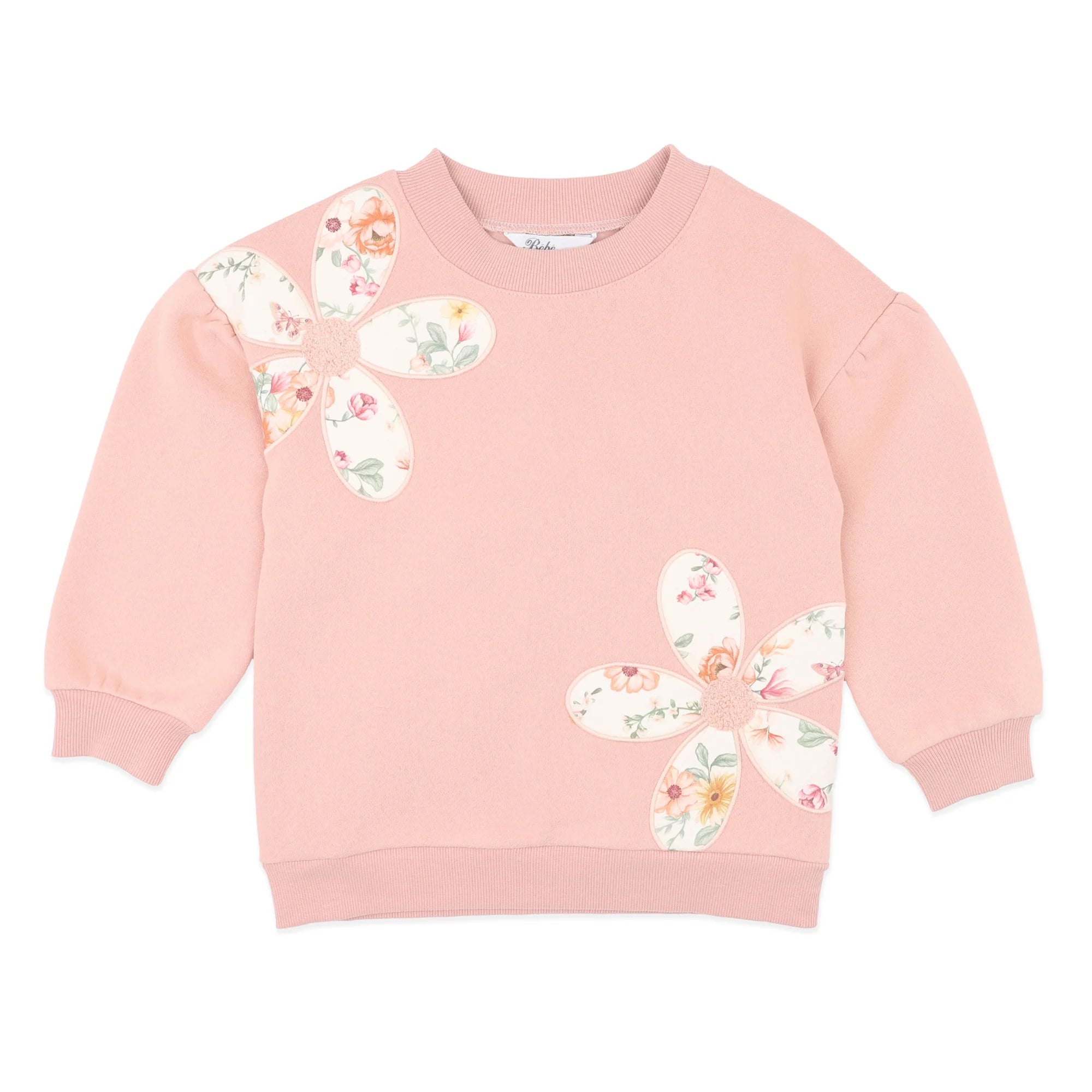 Baby Floral Sweatshirt – Long Sleeve Pullover, Cute Flower Print Cozy Top