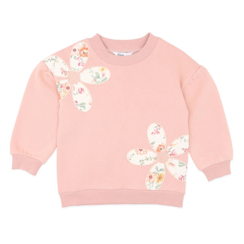 Baby Floral Sweatshirt – Long Sleeve Pullover, Cute Flower Print Cozy Top