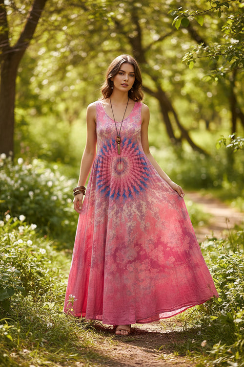 Alouette | Bohemian Maxi Dress – Sleeveless Flowing Long Dress for Vacation Style