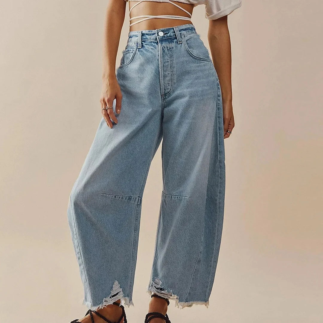 Amelie | Cropped Wide Leg Jeans – Relaxed Denim Trousers for Modern Casual Style