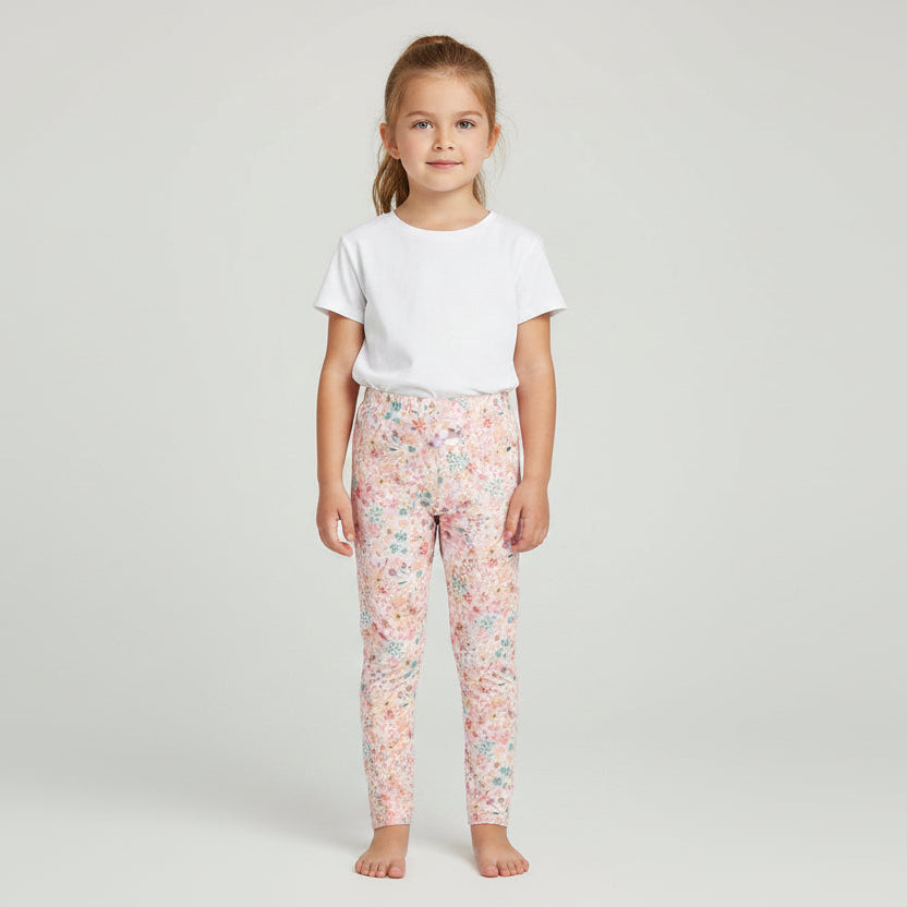 Botanical Print High-Waisted Leggings – Comfortable Organic Feel Workout & Casual Wear