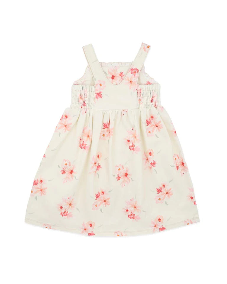 Floral Detail Overall Dress – Relaxed Fit Sleeveless Casual Look