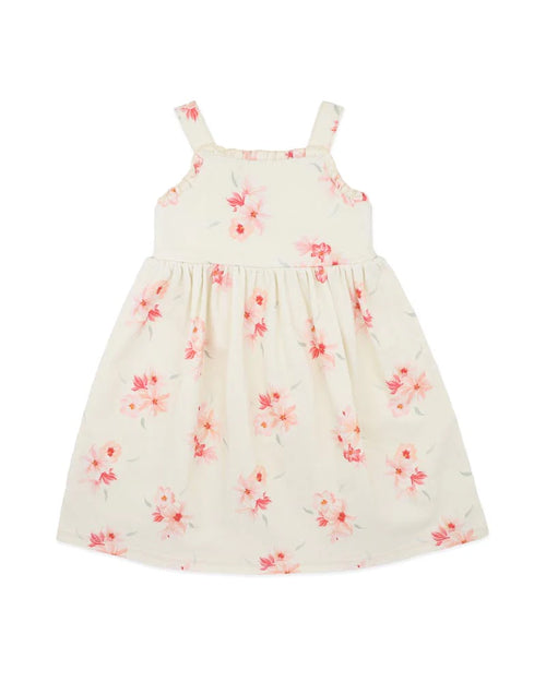 Floral Detail Overall Dress – Relaxed Fit Sleeveless Casual Look