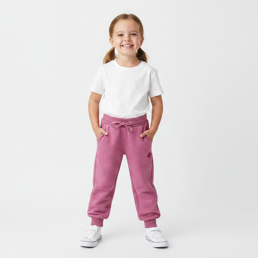 Flower Inspired Athleisure Track Pants – Relaxed Fit Street Style Bottoms
