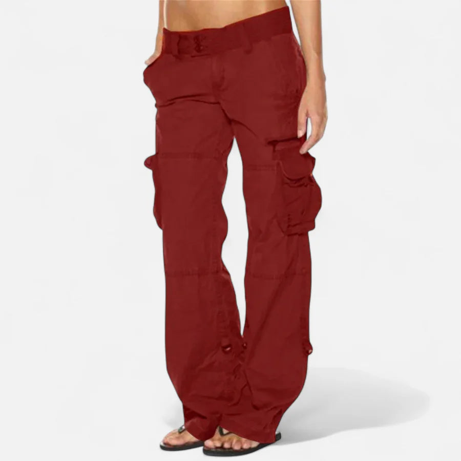 Astrid | Utility Cargo Trousers – Straight Leg Casual Pants with Multiple Pockets