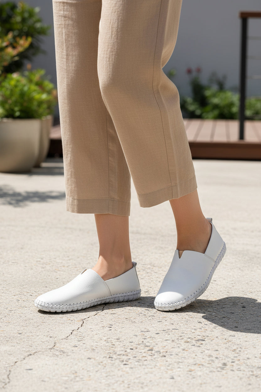 Lyra | Stitched Slip-On Loafers — Lightweight Everyday Design with Flexible Comfort Sole