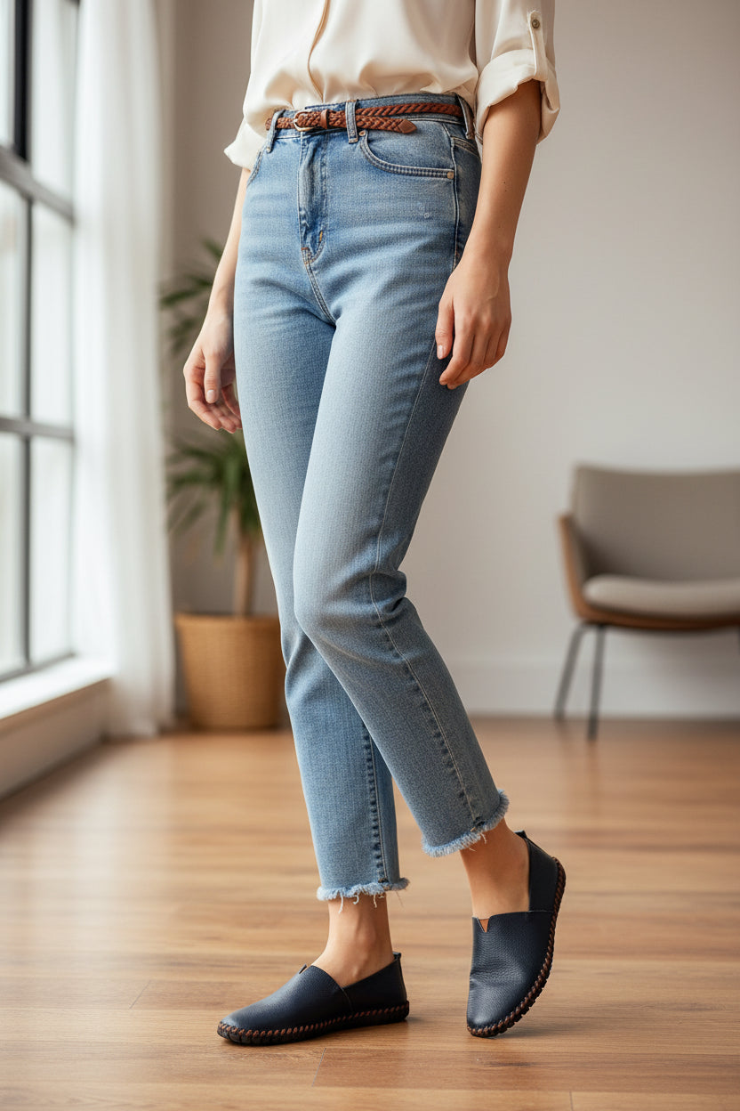Lyra | Stitched Slip-On Loafers — Lightweight Everyday Design with Flexible Comfort Sole