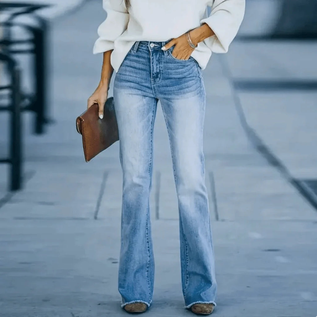 Marceline | High-Waisted Slim Flare Denim Jeans - Polished Retro-Inspired Everyday Look