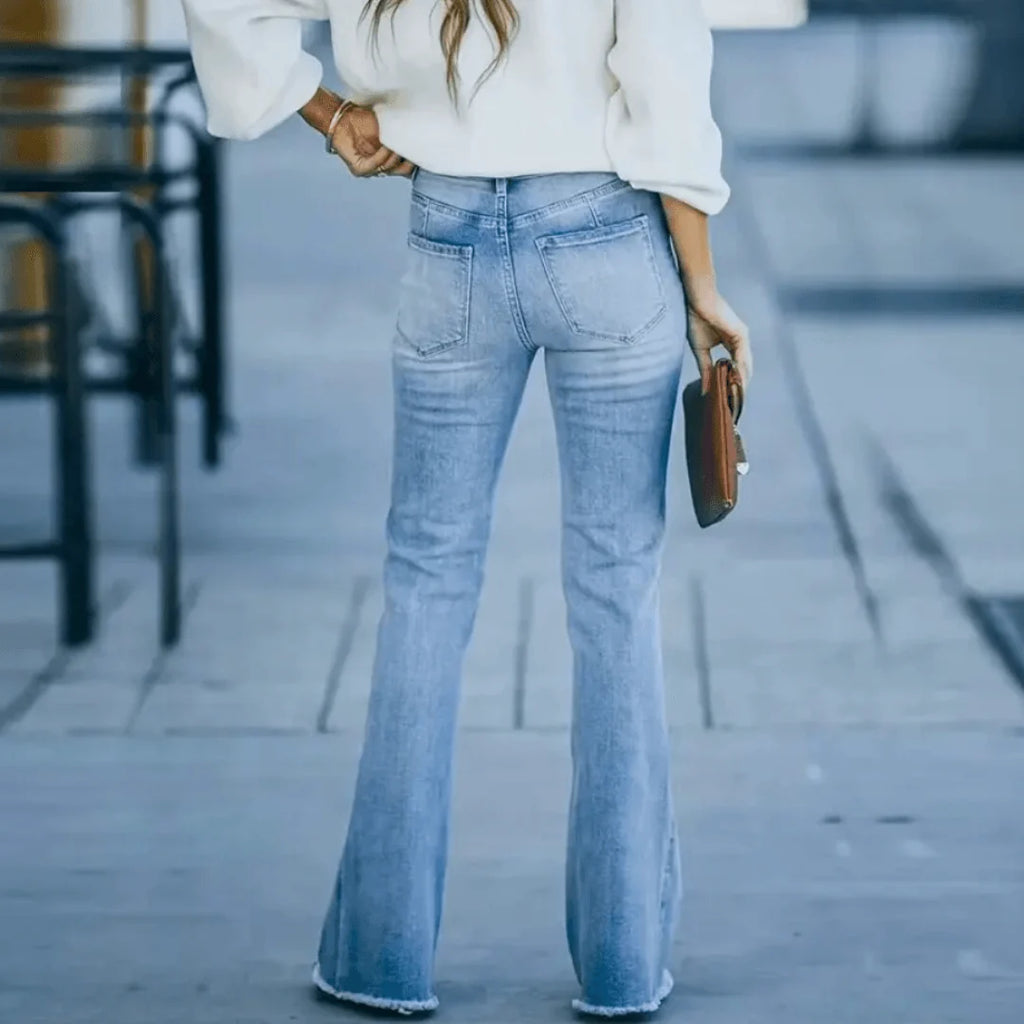 Marceline | High-Waisted Slim Flare Denim Jeans - Polished Retro-Inspired Everyday Look