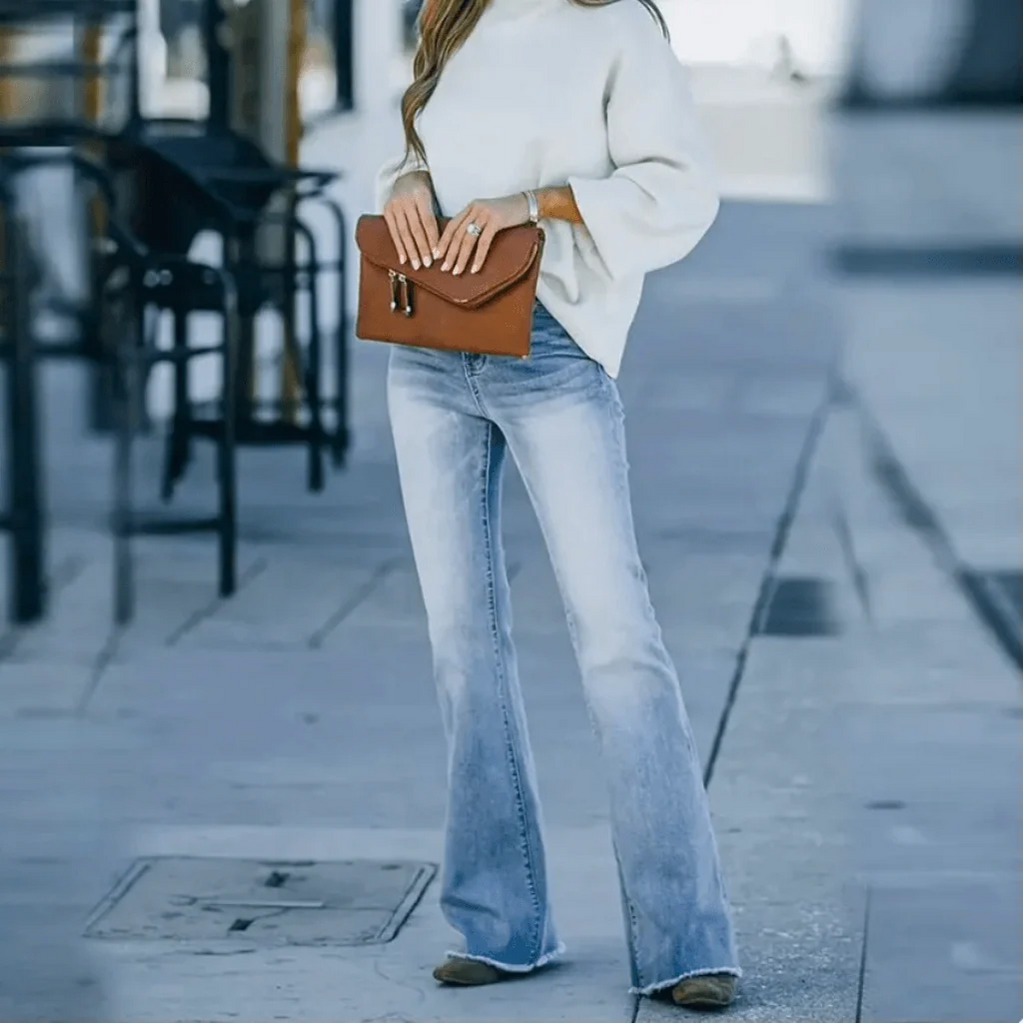 Marceline | High-Waisted Slim Flare Denim Jeans - Polished Retro-Inspired Everyday Look