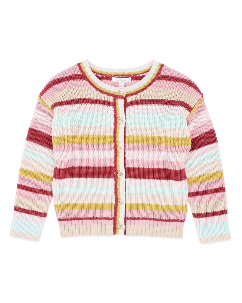 Modern Stripe Knit Kids Cardigan – Comfortable Everyday Casual Fashion Layer
